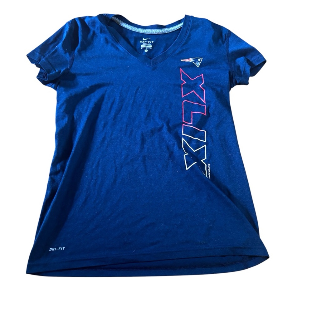Nike Dri-Fit Patriots Shirt Blue Small